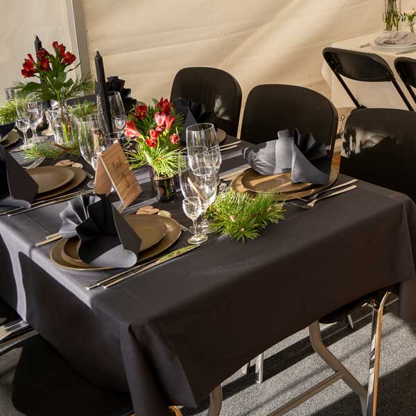 Royal familie Avl Regn Duni dug | 220 cm | Sort papir dug | Bestil online her